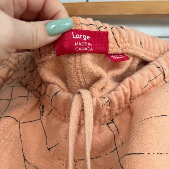Supreme Peach Web Pattern Pants